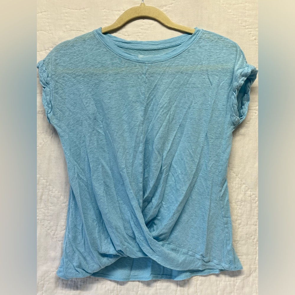 Lou & Grey Linen twist front shirt, size X-small